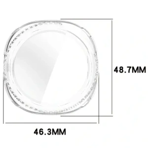 Etui ze szkłem do zegarka Bizon Case+Glass Watch do Samsung Galaxy Watch 8 Classic 46mm przezroczyste