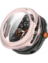 Etui ze szkłem do zegarka Bizon Case+Glass Watch do Samsung Galaxy Watch 8 Classic 46mm satynowo różowe