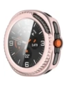 Etui ze szkłem do zegarka Bizon Case+Glass Watch do Samsung Galaxy Watch 8 Classic 46mm satynowo różowe