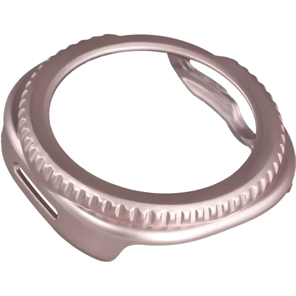 Etui ze szkłem do zegarka Bizon Case+Glass Watch do Samsung Galaxy Watch 8 Classic 46mm satynowo różowe