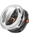 Etui ze szkłem do zegarka Bizon Case+Glass Watch do Samsung Galaxy Watch 8 Classic 46mm satynowo srebrne