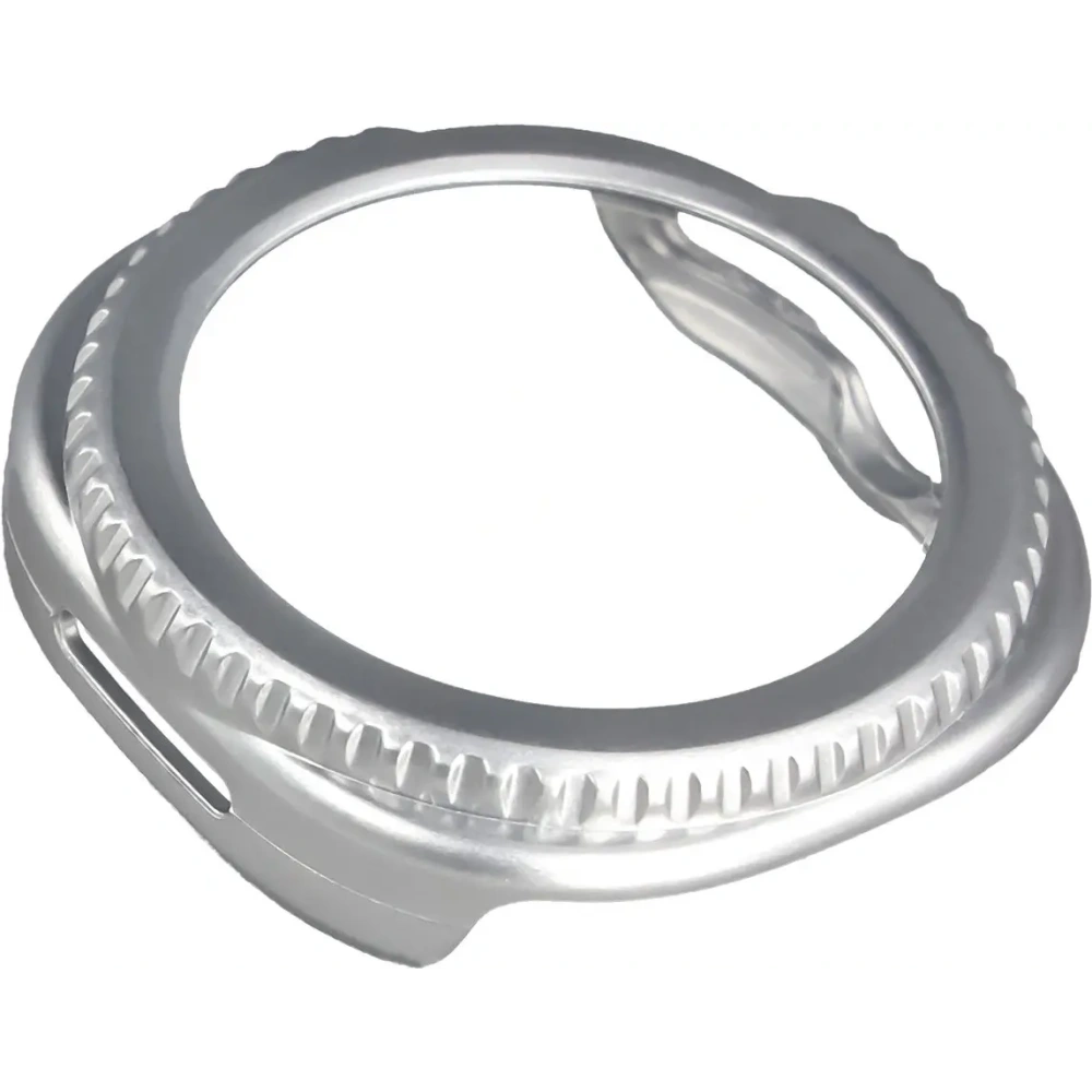 Etui ze szkłem do zegarka Bizon Case+Glass Watch do Samsung Galaxy Watch 8 Classic 46mm satynowo srebrne