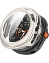Etui ze szkłem do zegarka Bizon Case+Glass Watch do Samsung Galaxy Watch 8 Classic 46mm szampańskie