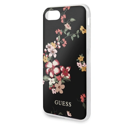 Kup Etui Guess GUHCI8PCUTRFL04 Apple iPhone SE 2022/SE 2020/8/7 negru/black N°4 Flower Collection Shiny - GUE532BLK - {ean13} - Sklep Home Screen