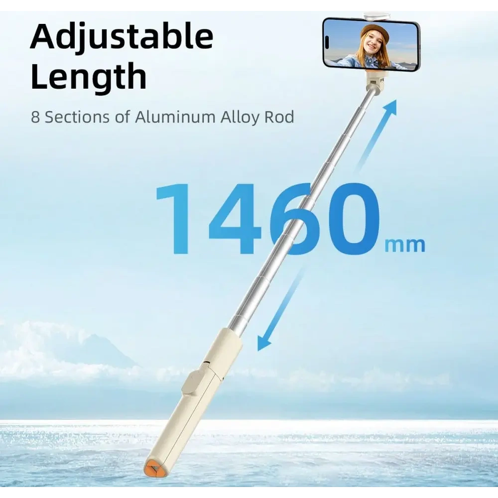 Kijek Tech-Protect L09S Bluetooth Selfie Stick Tripod Beige