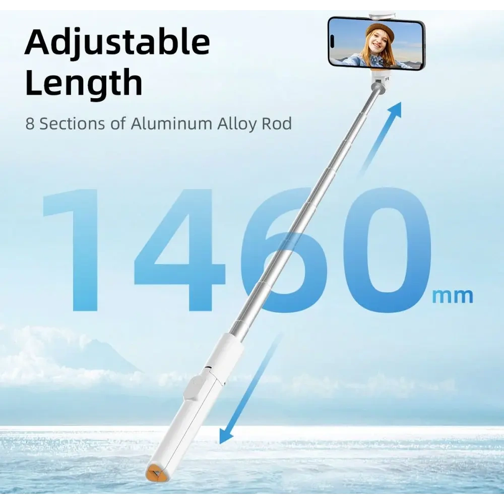 Kijek Tech-Protect L09S Bluetooth Selfie Stick Tripod White