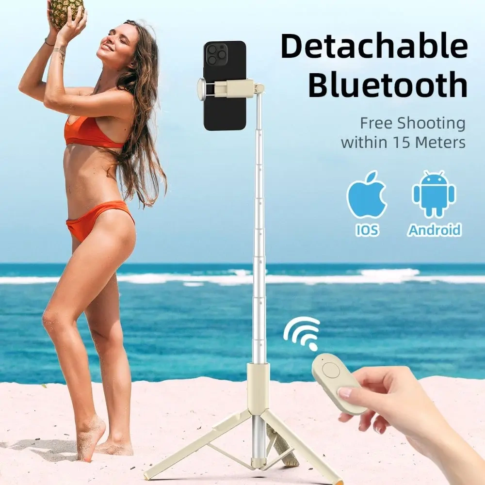 Kijek Tech-Protect L09S Bluetooth Selfie Stick Tripod Beige