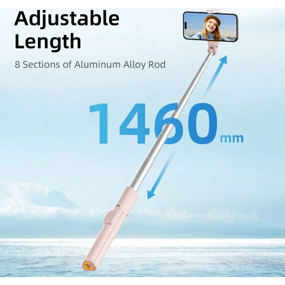 Kijek Tech-Protect L09S Bluetooth Selfie Stick Tripod Pink