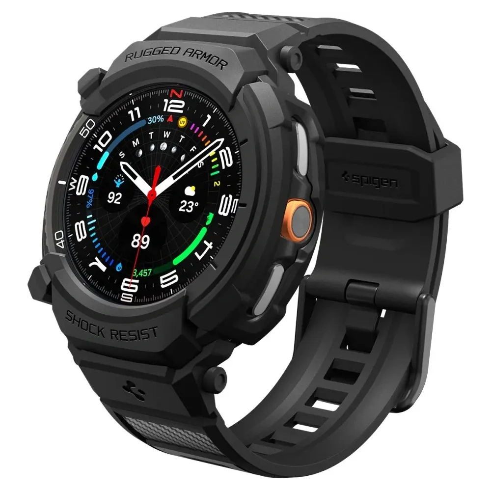 Etui Spigen Rugged Armor Pro do Samsung Galaxy Watch 8 Classic 46mm Matte Black