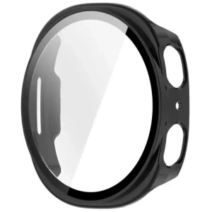 Etui ze szkłem do zegarka Bizon Case+Glass Watch do Samsung Galaxy Watch 8 40mm czarne