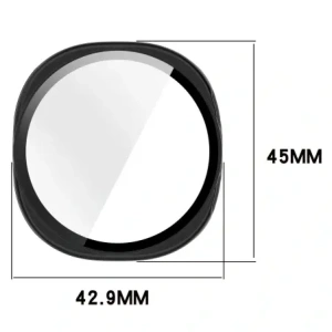 Etui ze szkłem do zegarka Bizon Case+Glass Watch do Samsung Galaxy Watch 8 40mm czarne