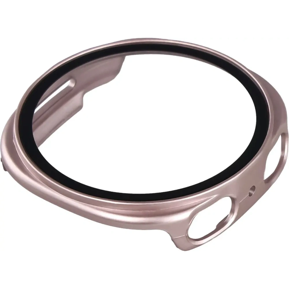 Etui ze szkłem do zegarka Bizon Case+Glass Watch do Samsung Galaxy Watch 8 40mm satynowo różowe