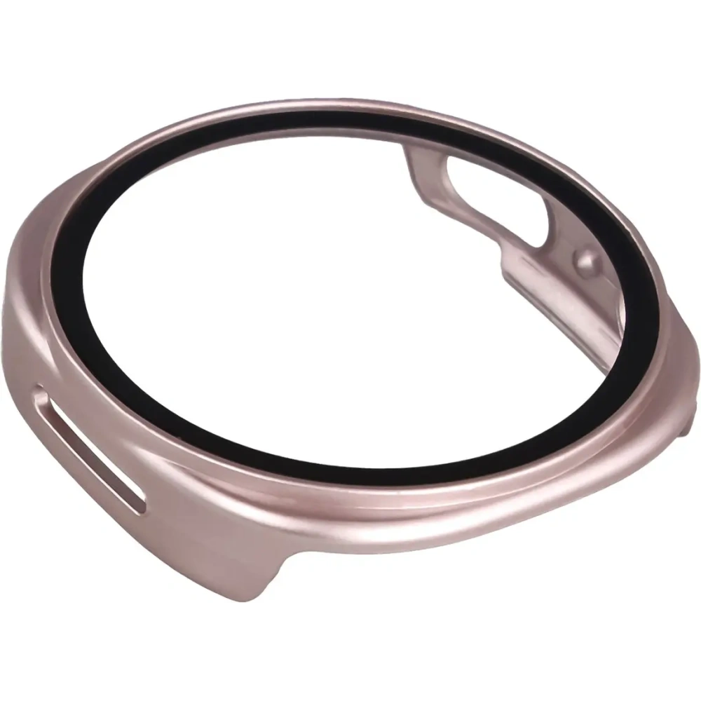 Etui ze szkłem do zegarka Bizon Case+Glass Watch do Samsung Galaxy Watch 8 40mm satynowo różowe