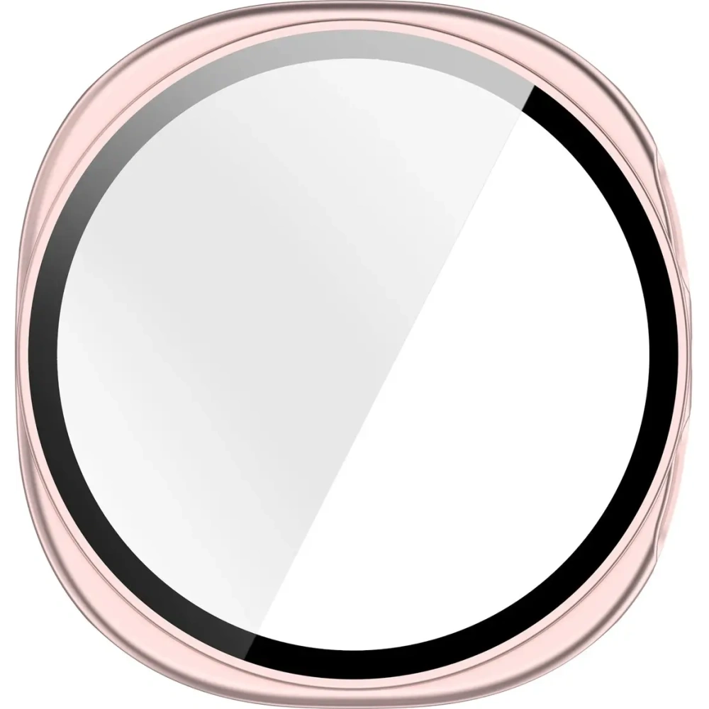 Etui ze szkłem do zegarka Bizon Case+Glass Watch do Samsung Galaxy Watch 8 40mm satynowo różowe