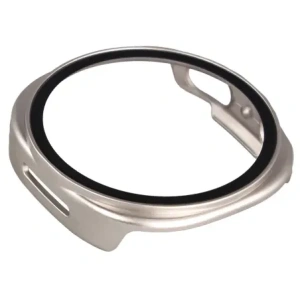 Etui ze szkłem do zegarka Bizon Case+Glass Watch do Samsung Galaxy Watch 8 40mm szampańskie