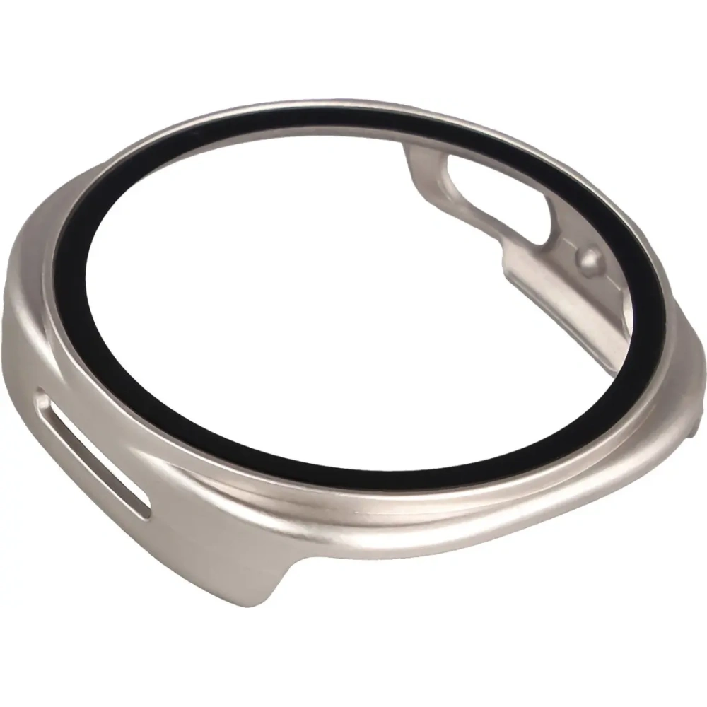 Etui ze szkłem do zegarka Bizon Case+Glass Watch do Samsung Galaxy Watch 8 40mm szampańskie