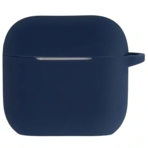 Silikonowe etui z karabińczykiem Bizon Case Headphone Silicone do Apple AirPods 4 granatowe