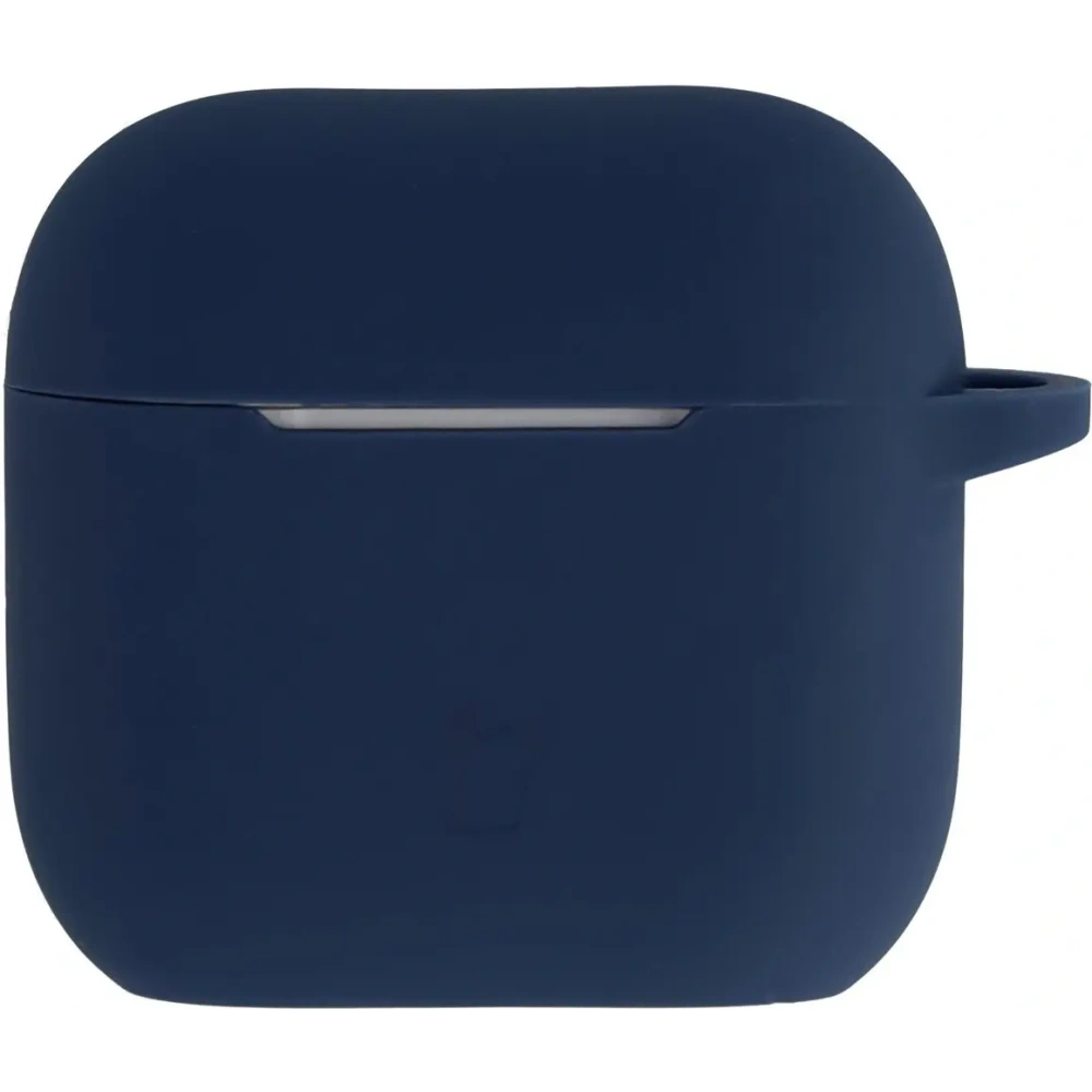 Silikonowe etui z karabińczykiem Bizon Case Headphone Silicone do Apple AirPods 4 granatowe