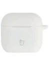 Silikonowe etui z karabińczykiem Bizon Case Headphone Silicone do Apple AirPods 4 białe