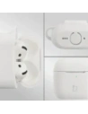 Silikonowe etui z karabińczykiem Bizon Case Headphone Silicone do Apple AirPods 4 białe