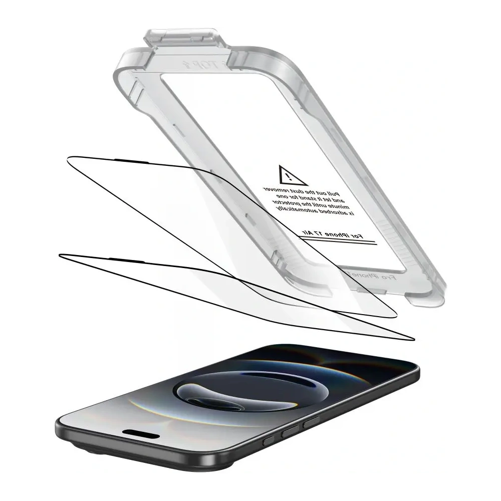 Szkło hartowane Tech-Protect Quick Set+ do Apple iPhone Air Black [2 PACK]