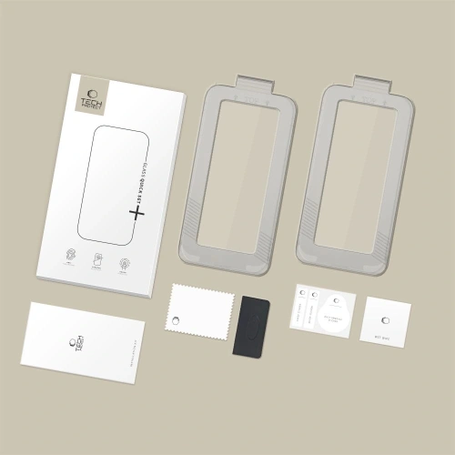 Szkło hartowane Tech-Protect Quick Set+ do Apple iPhone 17 Pro Black [2 PACK]