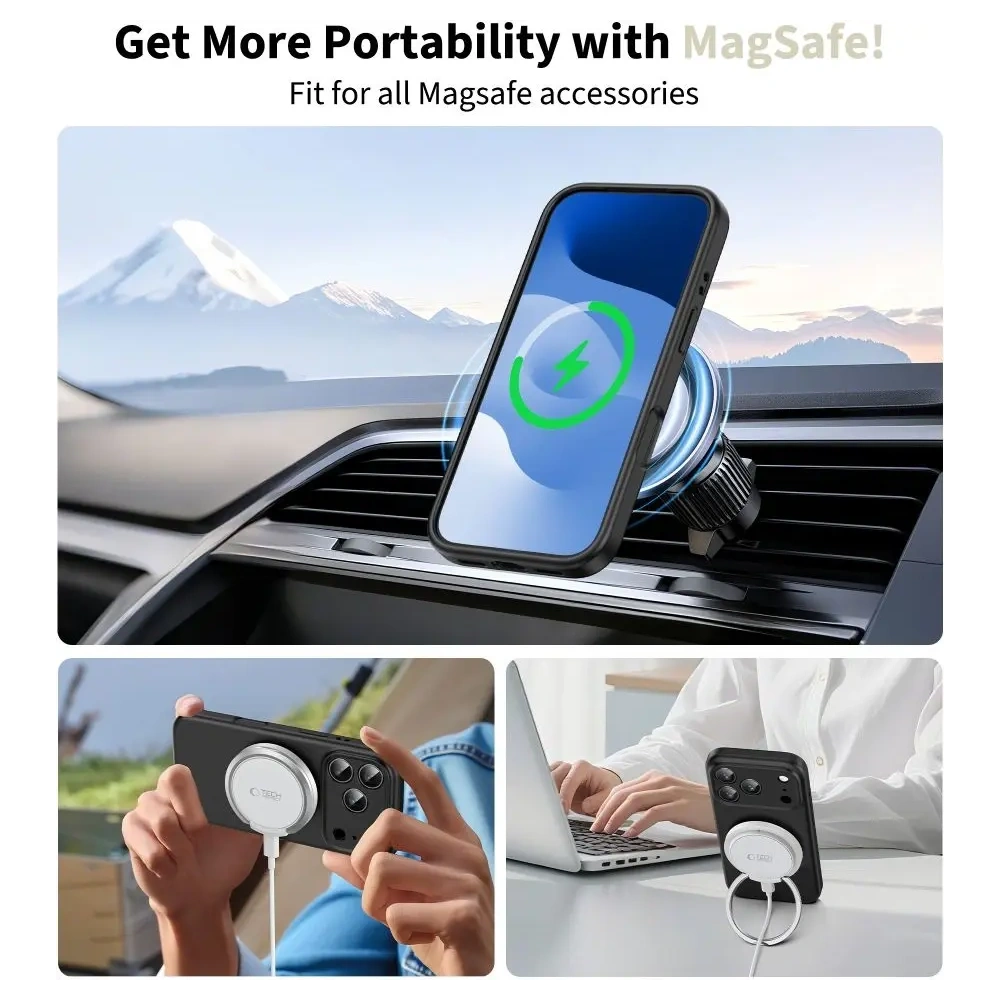 Etui Tech-Protect Silicone MagSafe do Apple iPhone 17 Pro Max Black