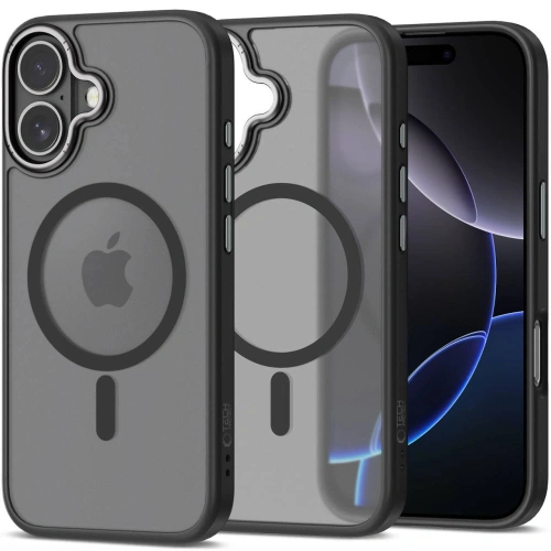 Etui Tech-Protect MagEdge MagSafe do Apple iPhone 17 Matte Black/gunmetal