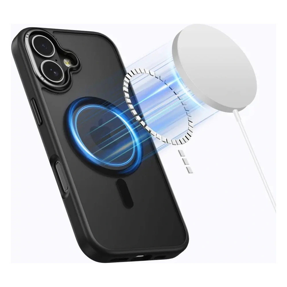 Etui Tech-Protect MagEdge MagSafe do Apple iPhone 17 Matte Black/gunmetal