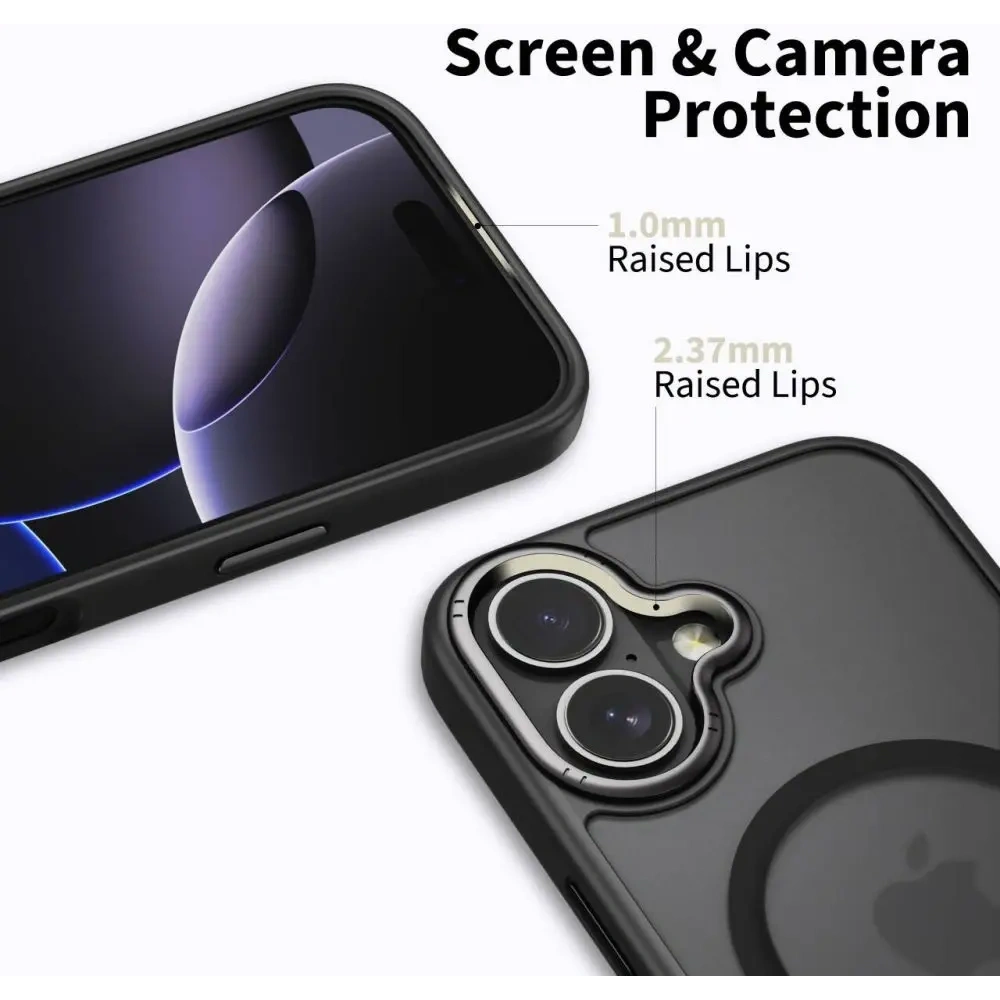 Etui Tech-Protect MagEdge MagSafe do Apple iPhone 17 Matte Black/gunmetal