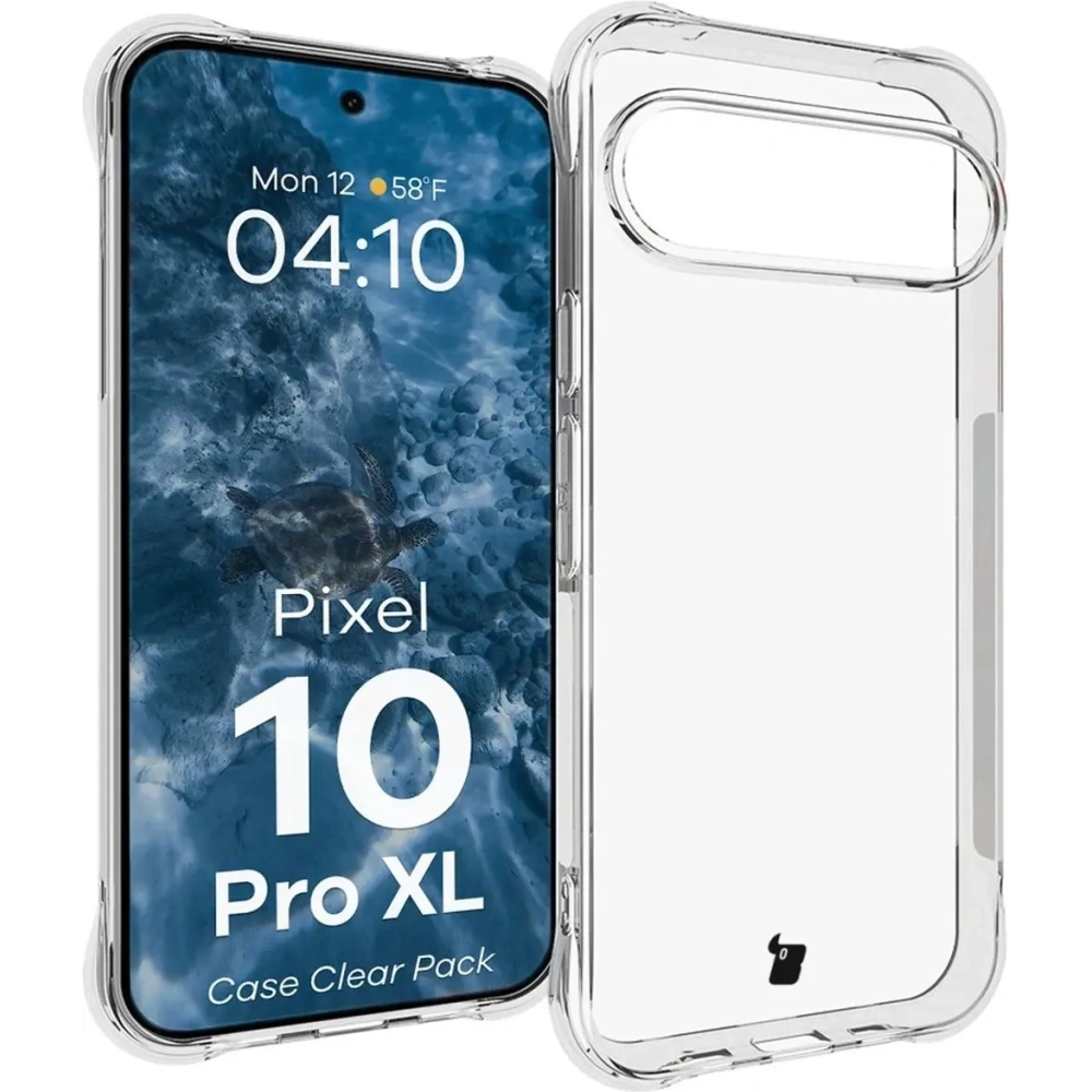 Etui + 2x szkło hartowane + szkiełko na obiektyw Bizon Case Clear Pack do Google Pixel 10 Pro XL