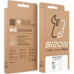 Elastyczne etui + 2x szkło hartowane Bizon Case Clear Pack do OnePlus Nord CE5 5G