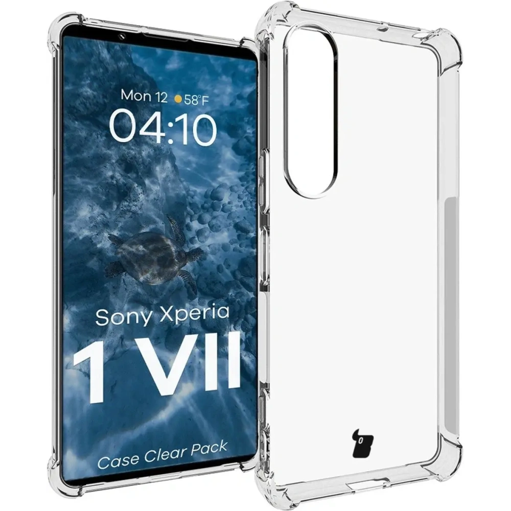 Etui + 2x szkło hartowane + szkiełko na obiektyw Bizon Case Clear Pack do Sony Xperia 1 VII