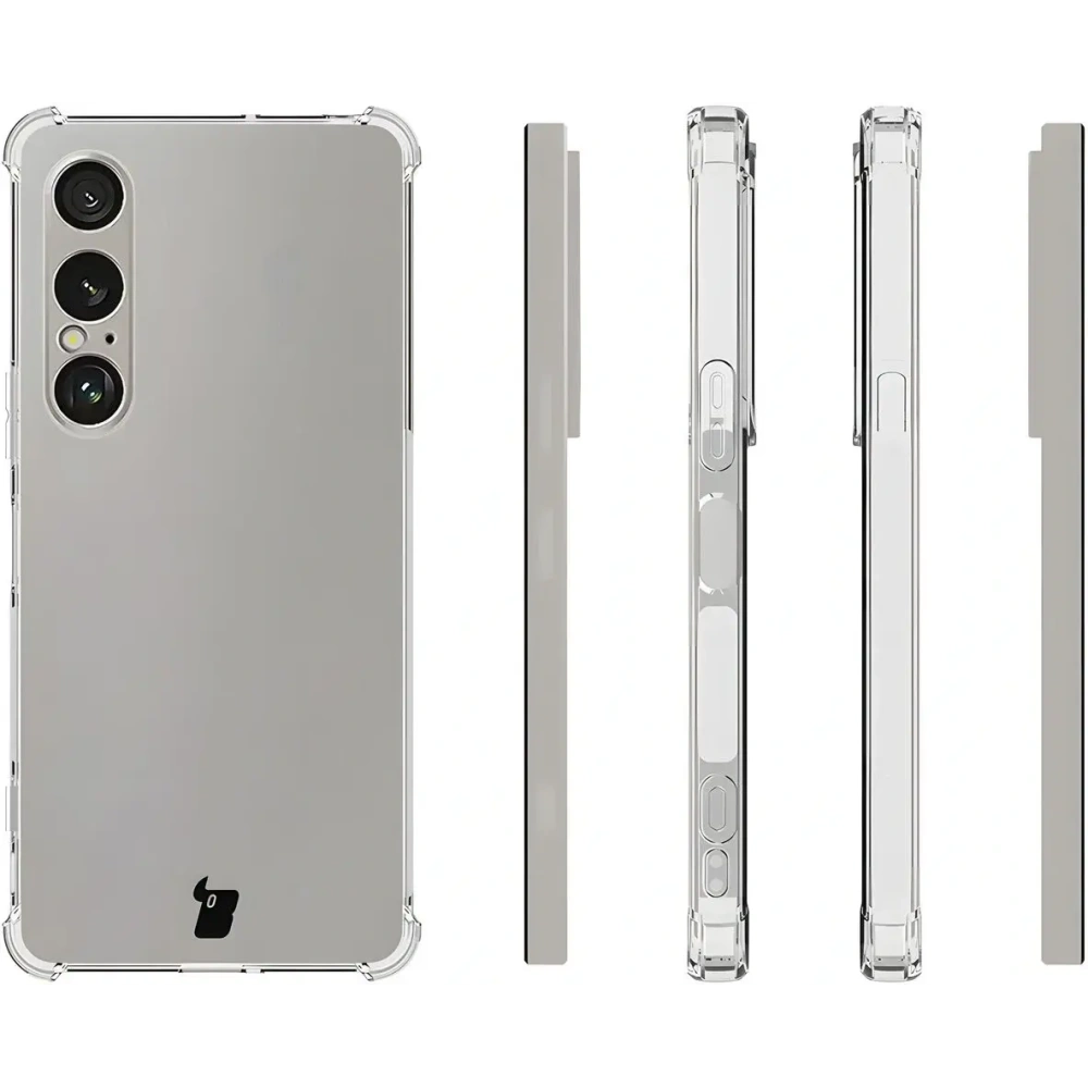 Etui + 2x szkło hartowane + szkiełko na obiektyw Bizon Case Clear Pack do Sony Xperia 1 VII