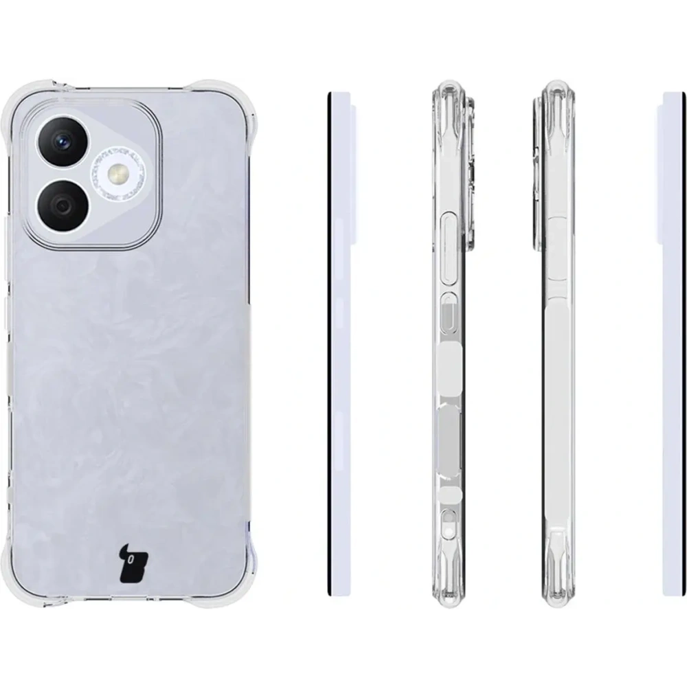 Elastyczne etui + 2x folia na ekran Bizon Case Clear Pack do Honor 400 Lite