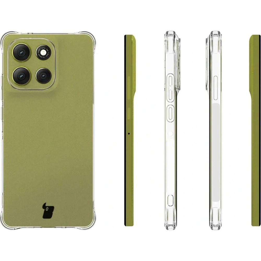 Elastyczne etui + 2x folia na ekran Bizon Case Clear Pack do Motorola Moto G86 5G