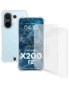 Elastyczne etui + 2x folia na ekran Bizon Case Clear Pack do Vivo X200 FE