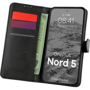 Etui z klapką Bizon Case Pocket do OnePlus Nord 5 czarne