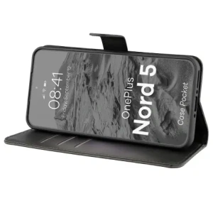Etui z klapką Bizon Case Pocket do OnePlus Nord 5 czarne