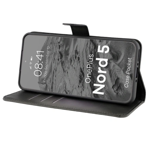 Etui z klapką Bizon Case Pocket do OnePlus Nord 5 czarne