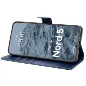 Etui z klapką Bizon Case Pocket do OnePlus Nord 5 granatowe