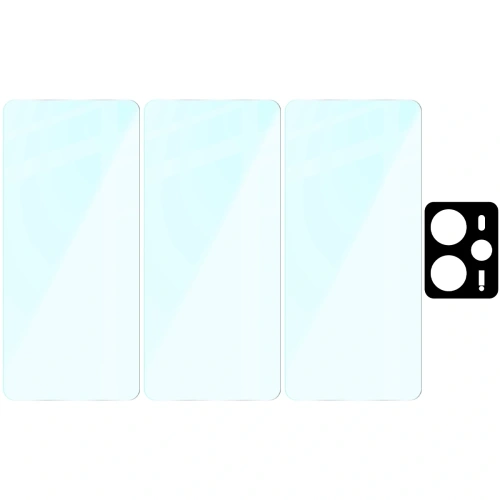 3x Szkło na ekran + szkło na aparat Bizon Glass Clear Pack do Realme 14 5G / 14T 5G