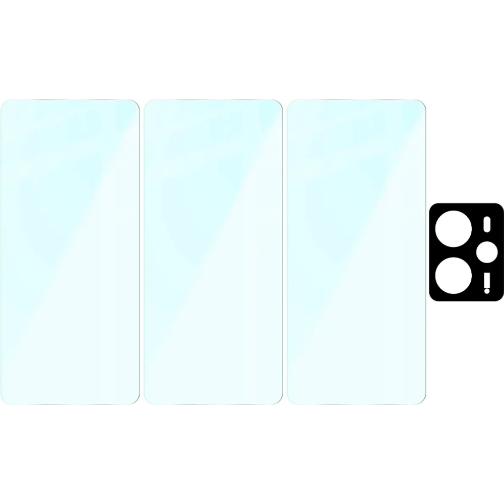 3x Szkło na ekran + szkło na aparat Bizon Glass Clear Pack do Realme 14 5G / 14T 5G