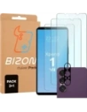 3x Szkło na ekran + szkło na aparat Bizon Glass Clear Pack do Sony Xperia 1 VII