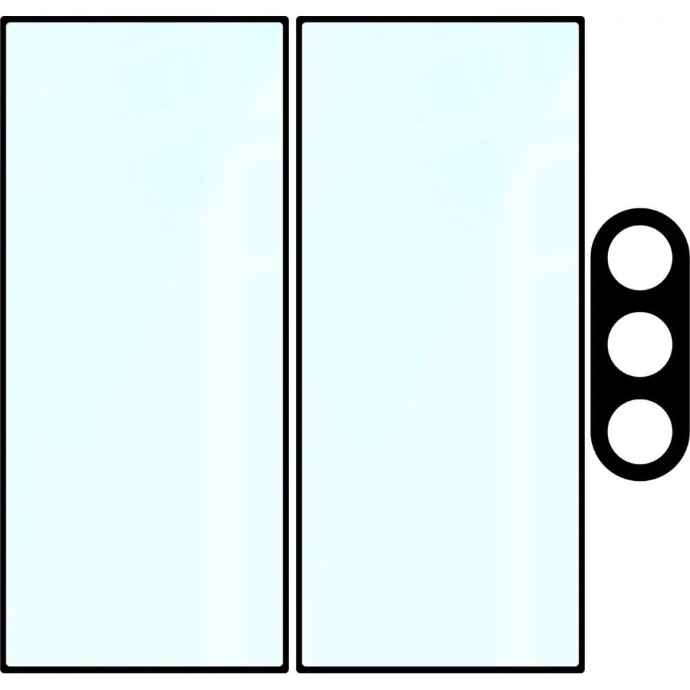 2x Szkło na ekran + szkło na aparat BIZON Edge Pack do Samsung Galaxy Z Fold7