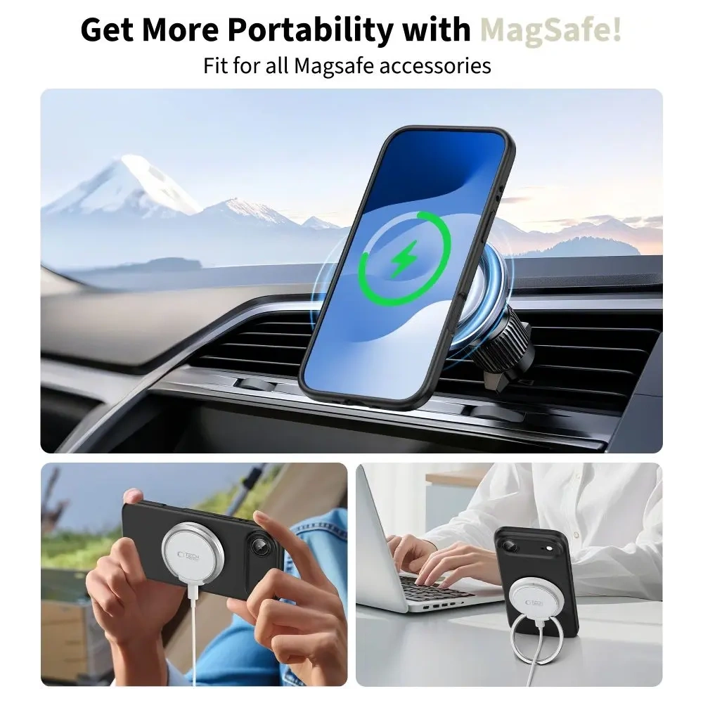 Etui Tech-Protect Silicone MagSafe do Apple iPhone Air Black