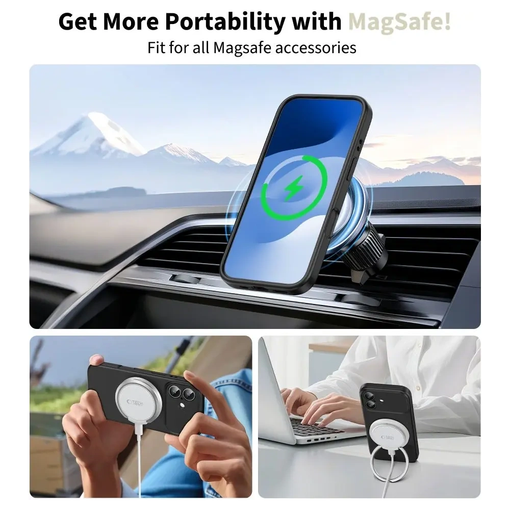 Etui Tech-Protect Silicone MagSafe do Apple iPhone 17 Black