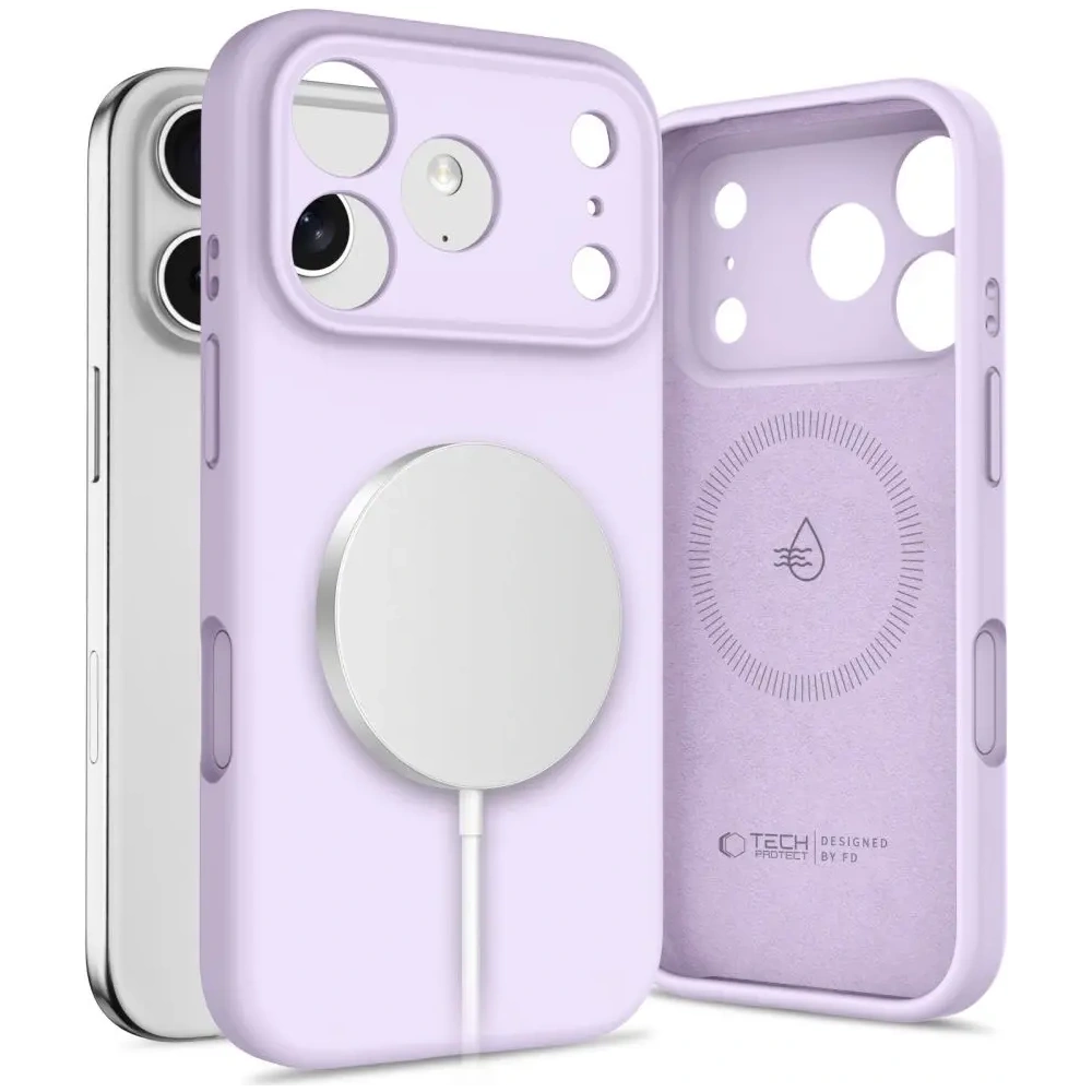 Etui Tech-Protect Silicone MagSafe do Apple iPhone 17 Pro Mauve