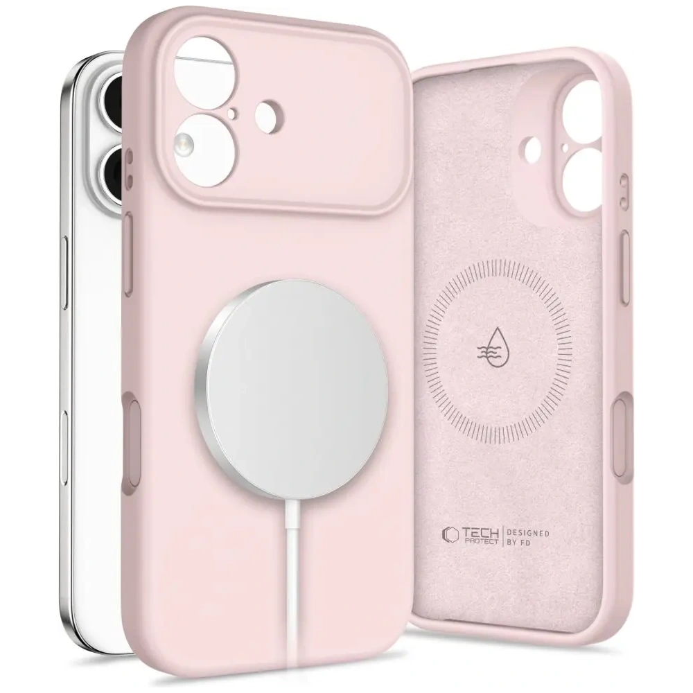 Etui Tech-Protect Silicone MagSafe do Apple iPhone 17 Pink Pearl