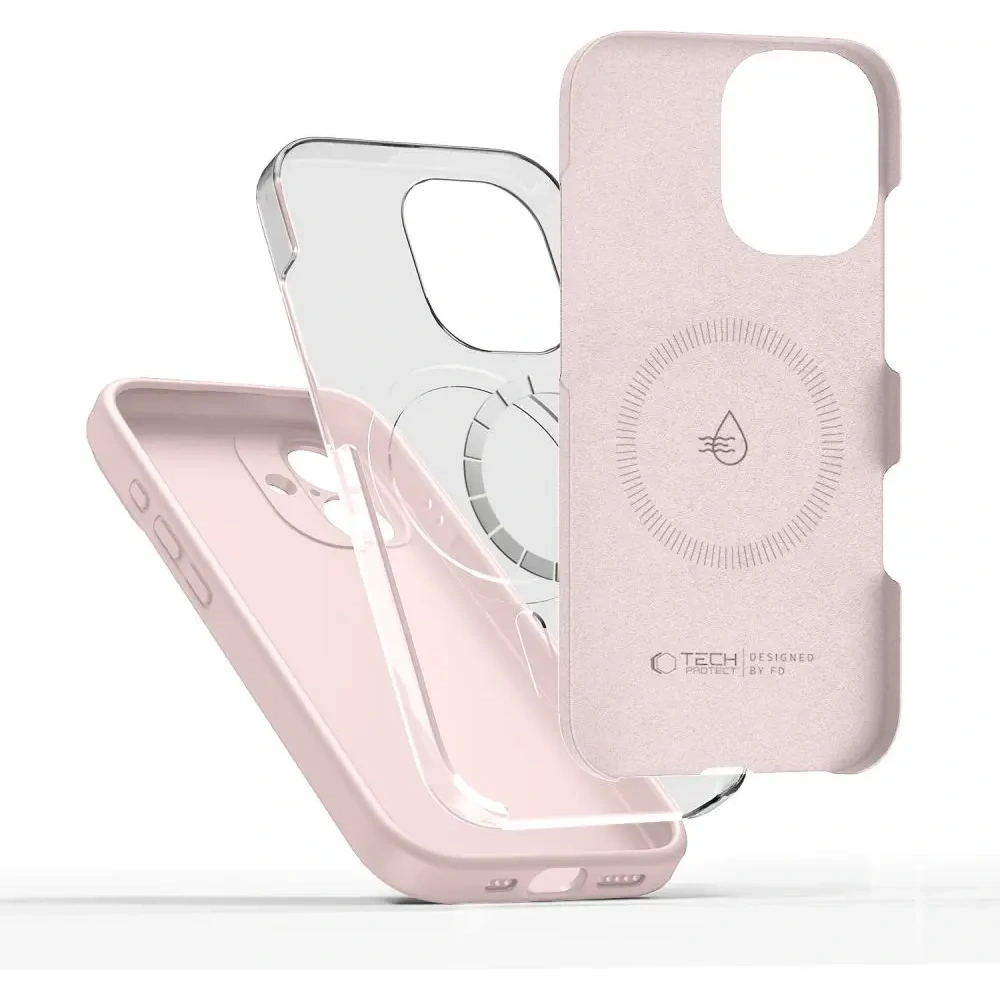 Etui Tech-Protect Silicone MagSafe do Apple iPhone 17 Pink Pearl